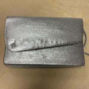 Silver evening bag